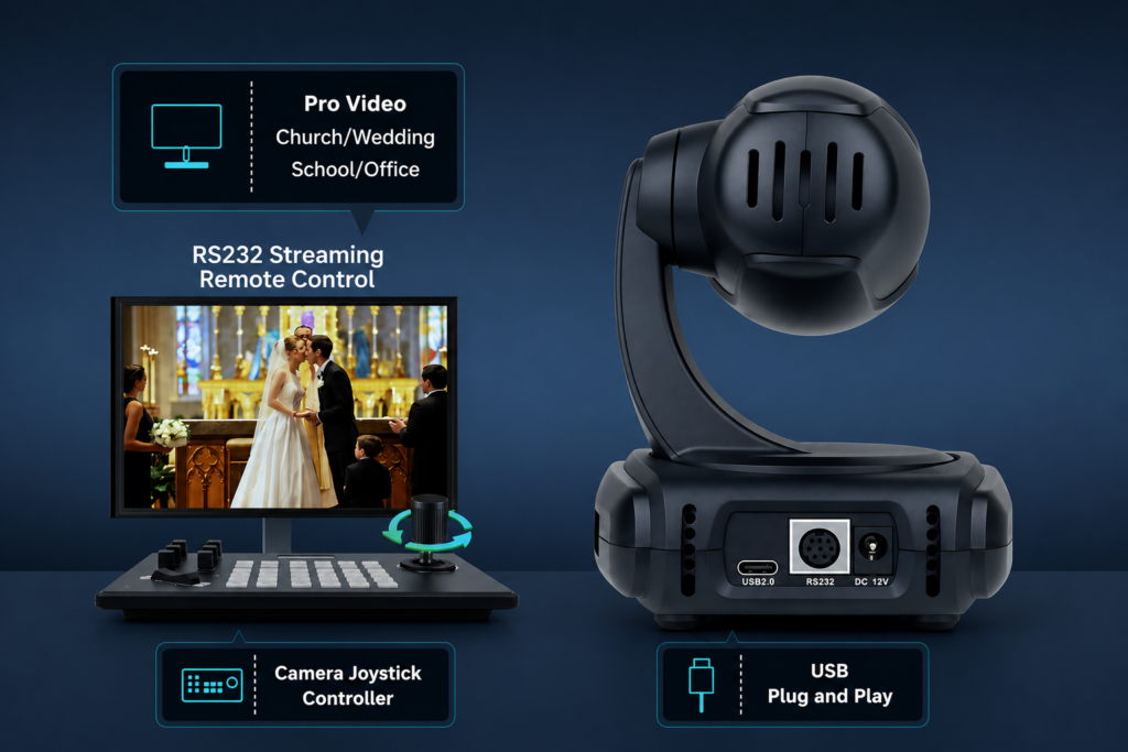 Camera hội nghị Rocware RC310 hỗ trợ kết nối USB linh hoạt - Duy Khang