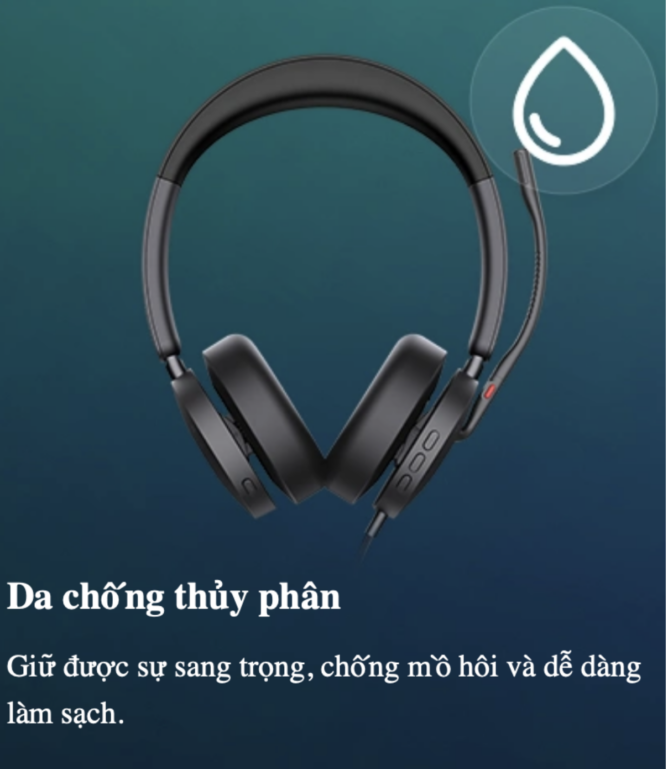 Da chống thuỷ phân của tai nghe Yealink UH48 - Duy Khang