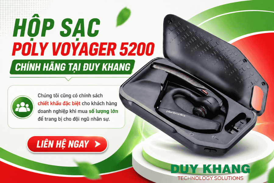 Hộp sạc Poly Voyager 5200 chính hãng tại duy khan