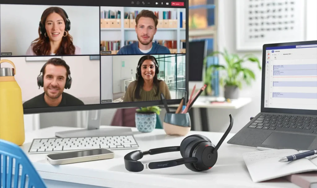 Jabra Evolve2 55 kết hợp Jabra Air Comfort đeo thoải mái - Duy Khang