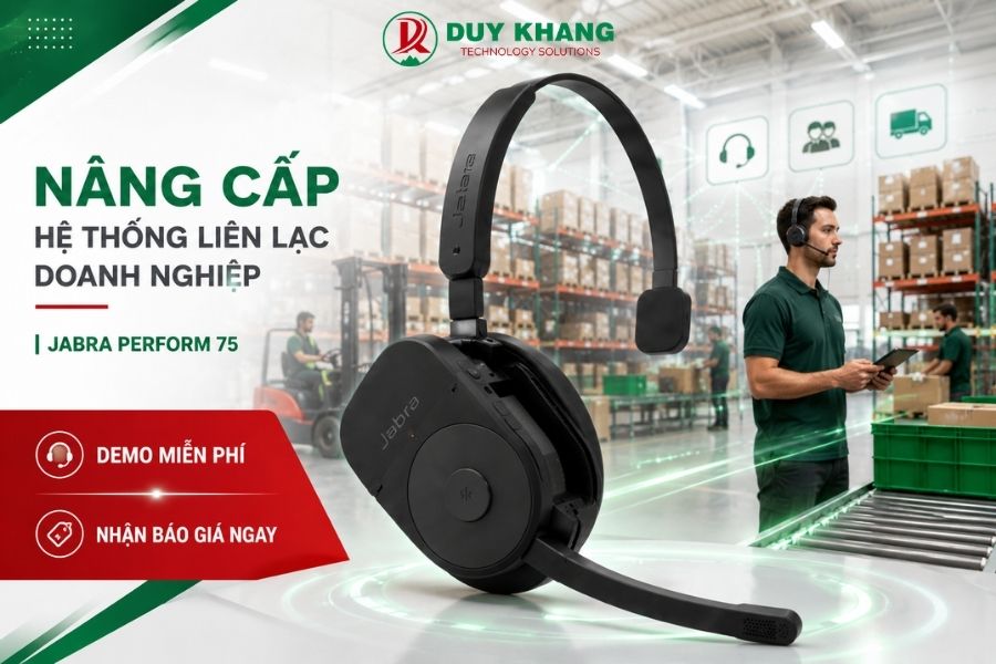 Jabra Perform 75 là giải pháp tai nghe Bluetooth doanh nghiệp giúp nâng cao hiệu quả liên lạc cho nhân viên tuyến đầu.