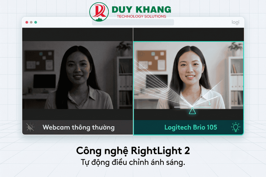 Webcam B2B Logitech Brio 105 - Duy Khang Tech