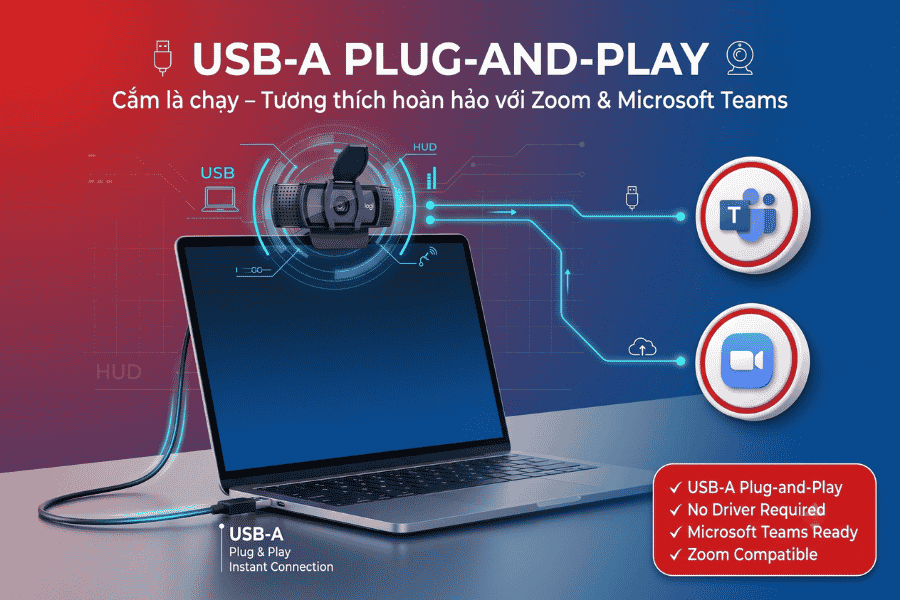 Webcam Doanh Nghiệp Logitech C920e - Duy Khang Tech