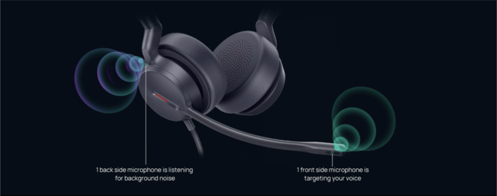 Công nghệ khử nhiễu và tích hợp 2 micro AI trên Yealink UH44 - Duy Khang