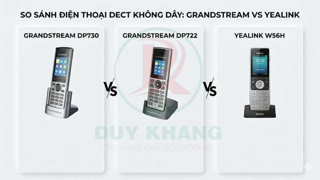 Điện thoại IP Grandstream DP730 - So sánh Grandstream DP730 với đối thủ