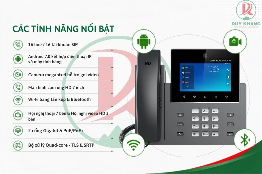 Điện thoại IP Video Grandstream GXV3370 - Duy Khang Tech