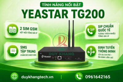 Gateway Yeastar TG200 – Gateway GSM VoIP 2 Kênh