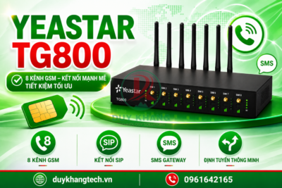 Gateway Yeastar TG800 – Gateway GSM VoIP 8 Kênh